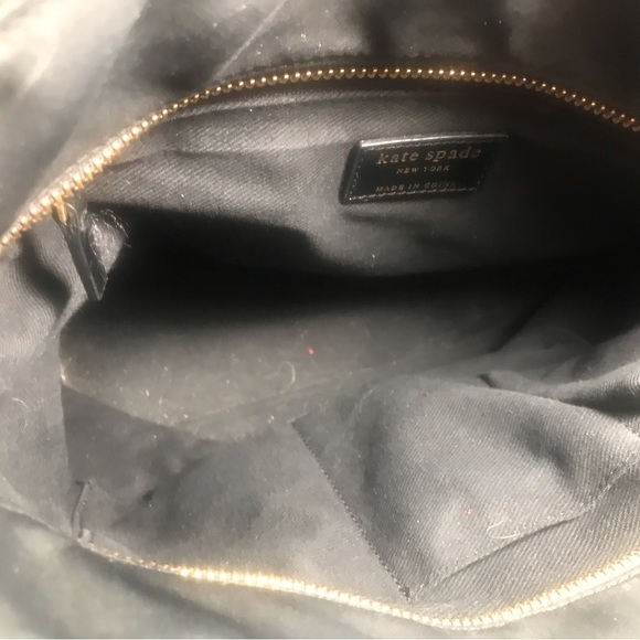 Kate Spade Vintage Black Nylon Satchel Handbag with Leather Handles - Picture 3 of 3